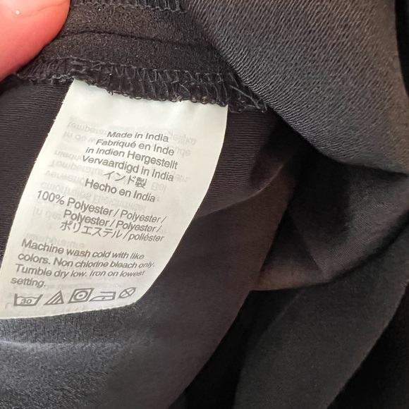 J Crew Drapey Crepe Faux Wrap Top in Black Size 12 - Picture 5 of 6